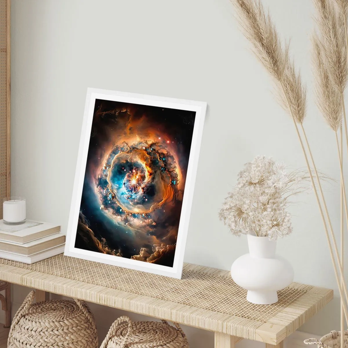 Plakat i hvid ramme - Begyndelse - 40x50 cm