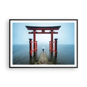 Plakat i sort ramme - Japansk drømmeri - 100x70 cm