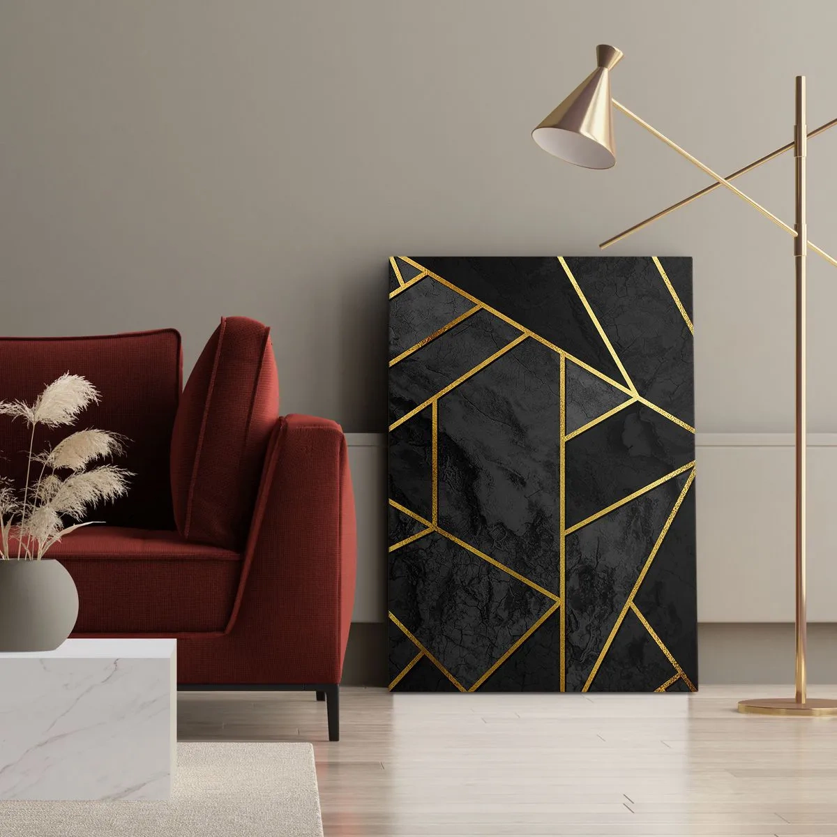 Lærredstryk - Billede på lærred - Mørke og lys - 80x120 cm