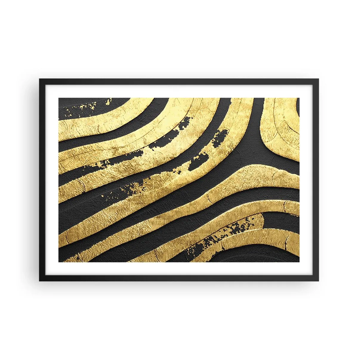 Plakat i sort ramme - Alt flyder - 70x50 cm