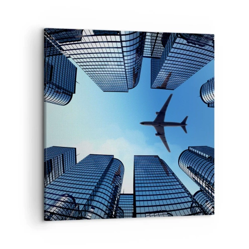 Lærredstryk - Billede på lærred - Udsigt fra glasslugten - 50x50 cm