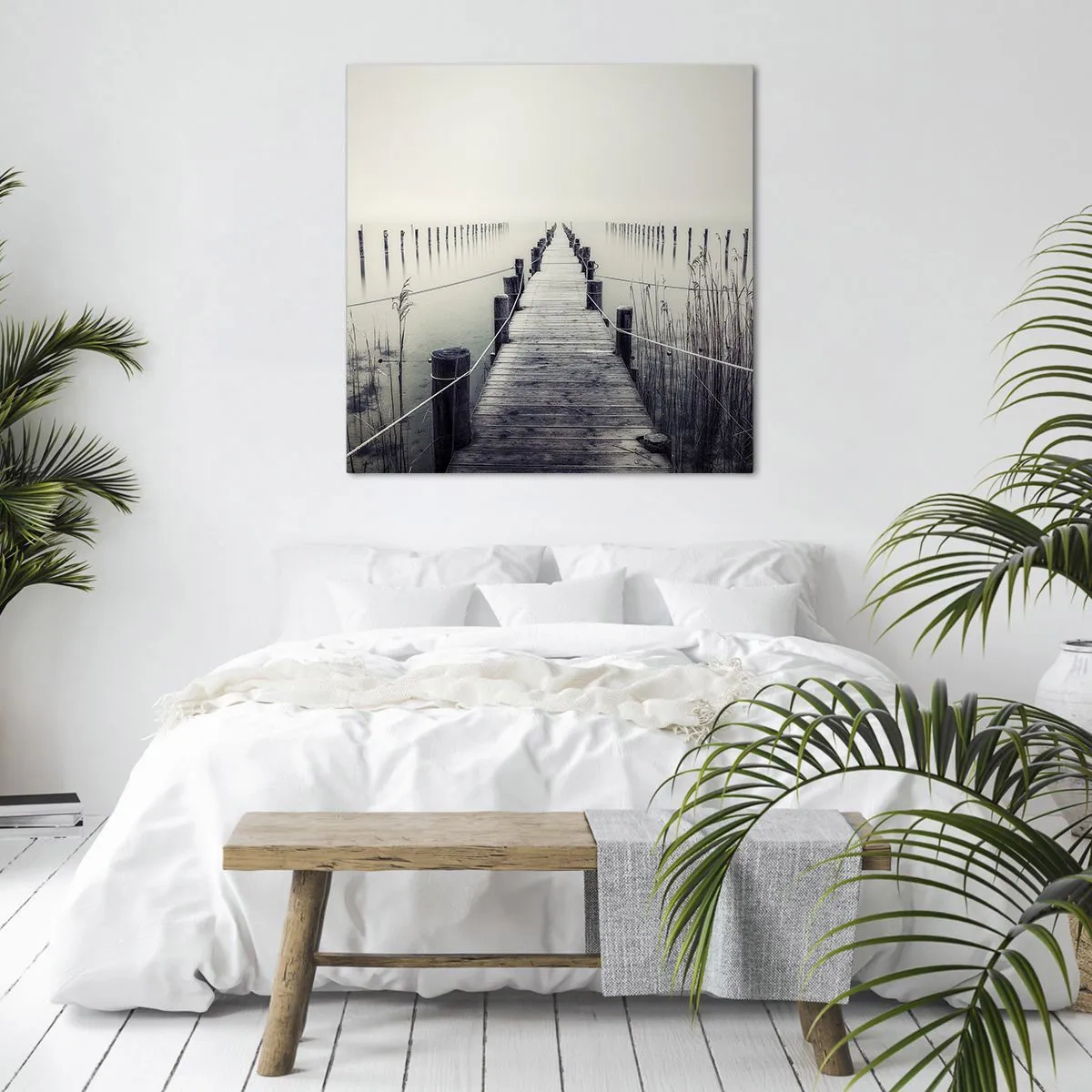 Lærredstryk - Billede på lærred - Fordyb dig i fred - 70x70 cm