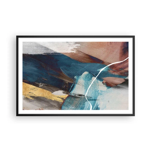 Plakat i sort ramme - Med flair og energi - 91x61 cm