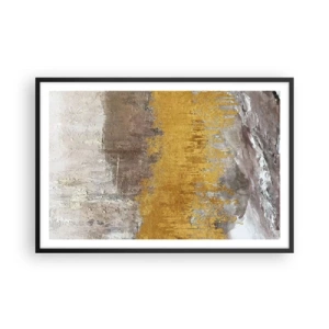 Plakat i sort ramme - En gylden eksplosion - 91x61 cm