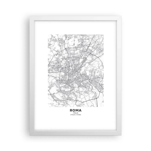 Plakat i hvid ramme - Romersk cirkel - 30x40 cm