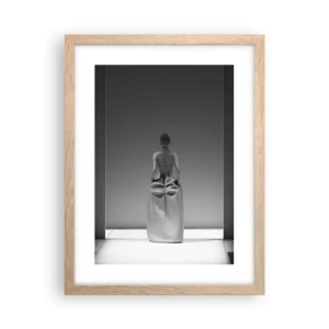 Plakat i ramme af lyst egetræ - Raffineret enkelhed - 30x40 cm