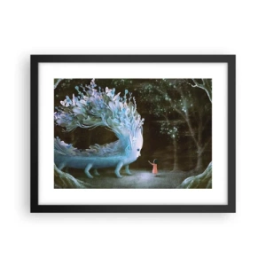 Plakat i sort ramme - Et fantastisk møde - 40x30 cm