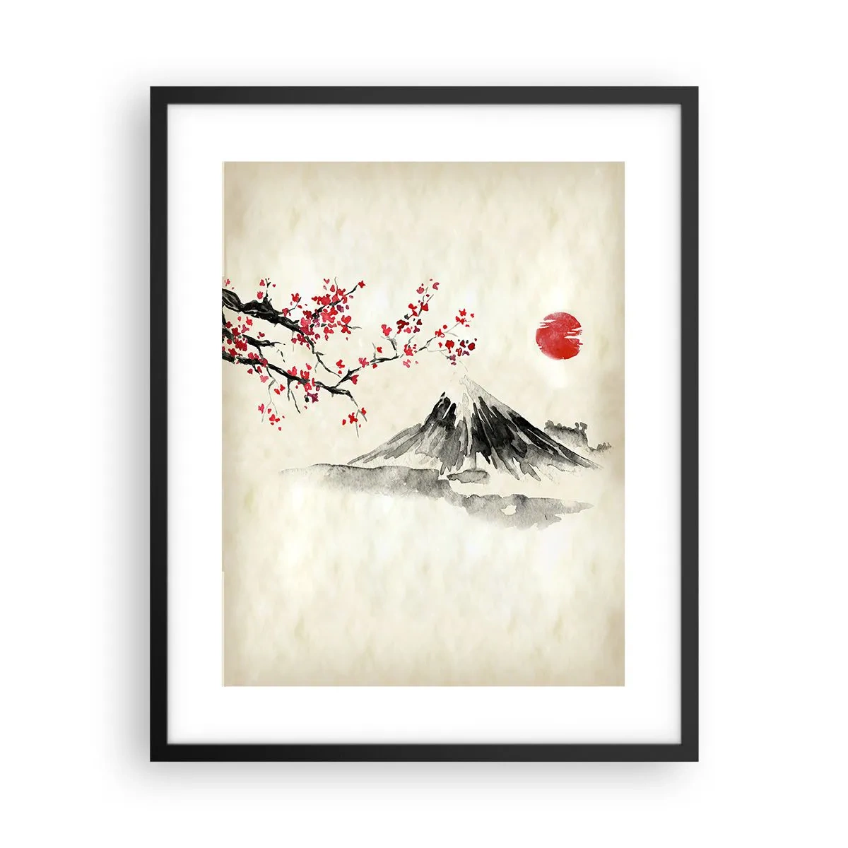 Plakat i sort ramme - Bliv forelsket i Japan - 40x50 cm