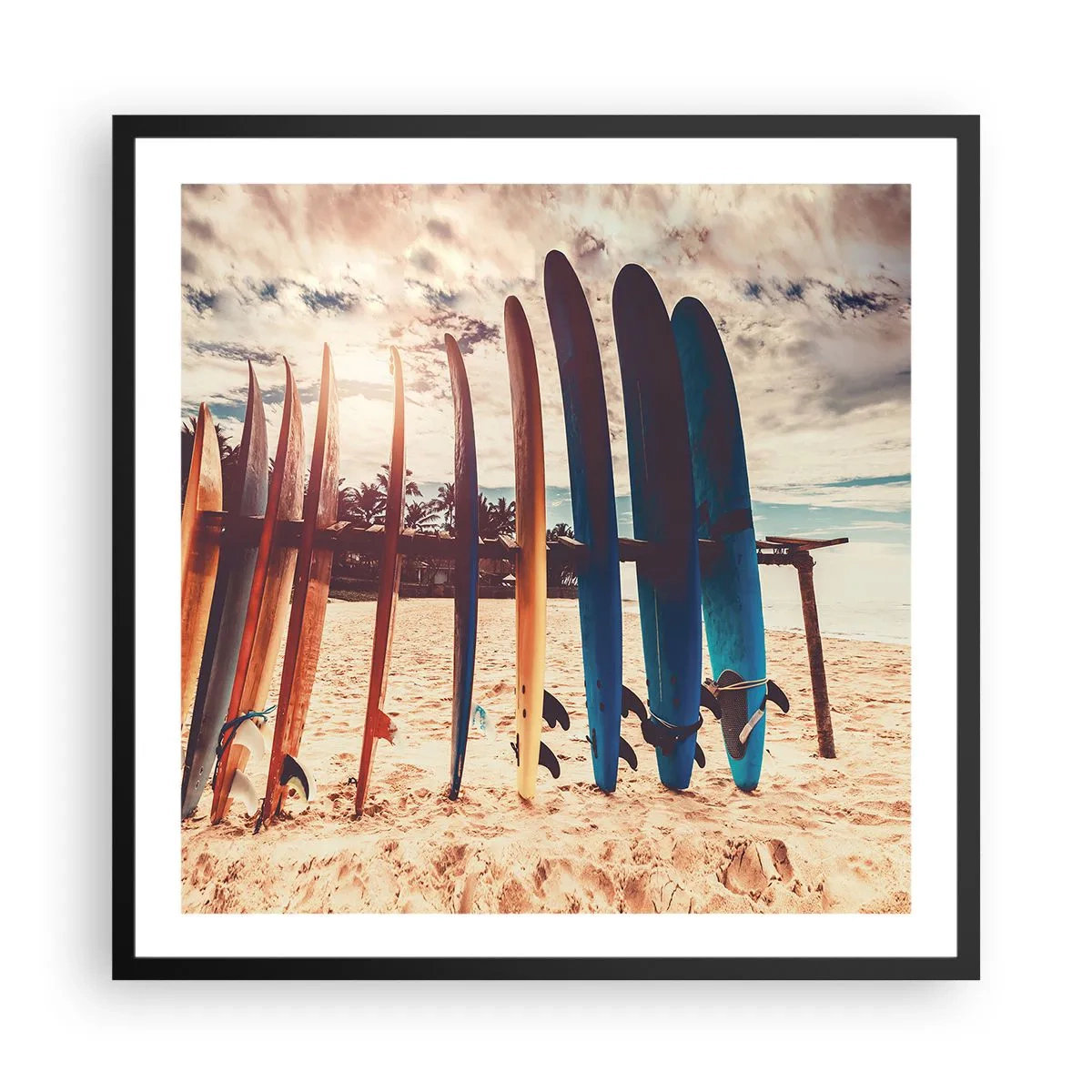 Plakat i sort ramme - Godnat, indtil i morgen - 60x60 cm