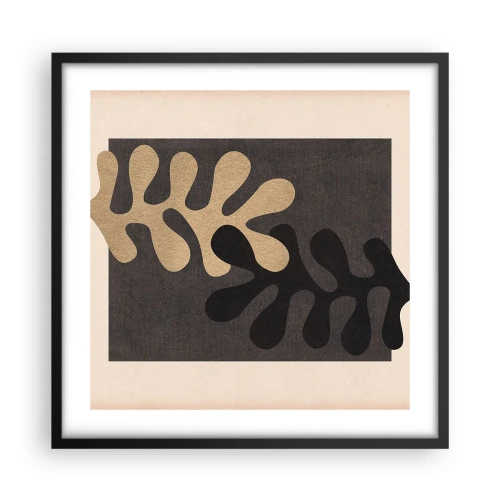 Plakat i sort ramme - Fravær og supplement - 50x50 cm