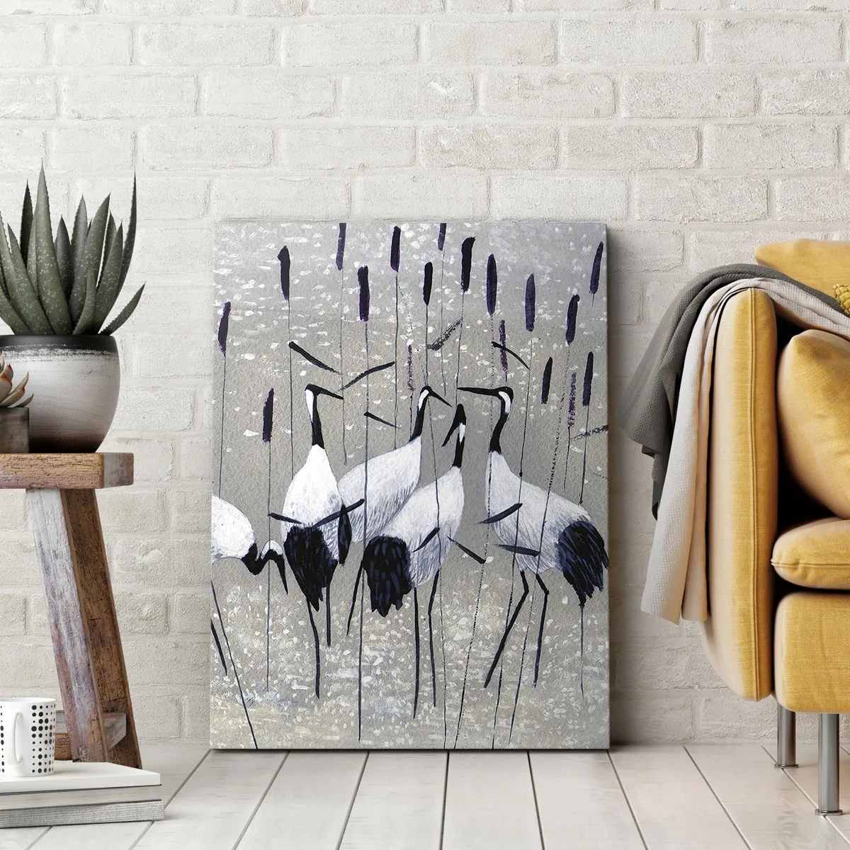 Lærredstryk - Billede på lærred - Blandt sine egne - 55x100 cm