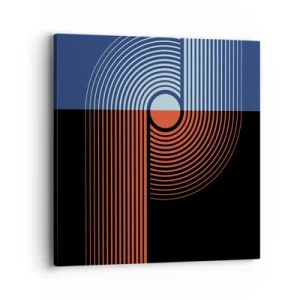 Lærredstryk - Billede på lærred - I en geometrisk omfavnelse - 40x40 cm