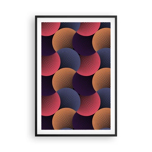 Plakat i sort ramme - I en cirkulær rytme - 61x91 cm