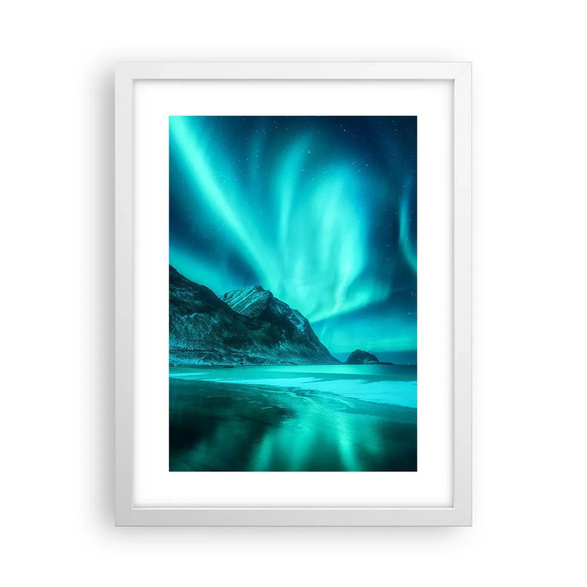 Plakat i hvid ramme - Nordens vidundere - 30x40 cm
