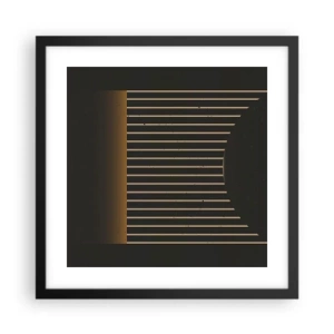 Plakat i sort ramme - Udforsk mørket - 40x40 cm