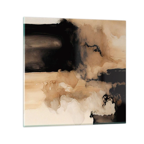 Billede på glas - En spændende abstraktion - 40x40 cm