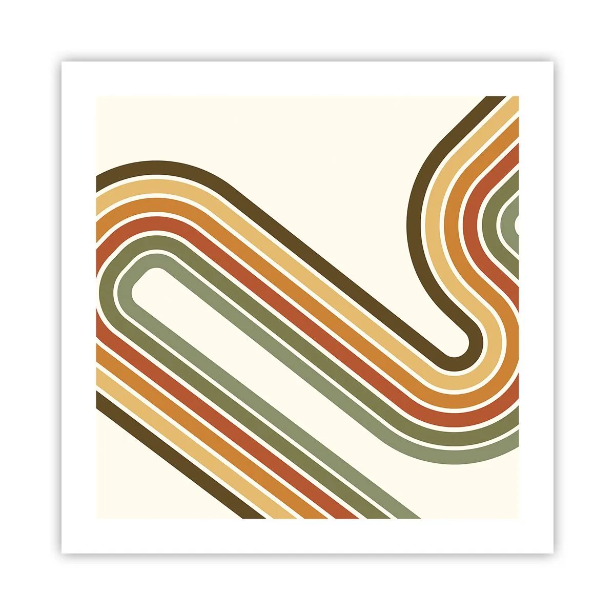 Plakat - Zigzag til destinationen - 50x50 cm