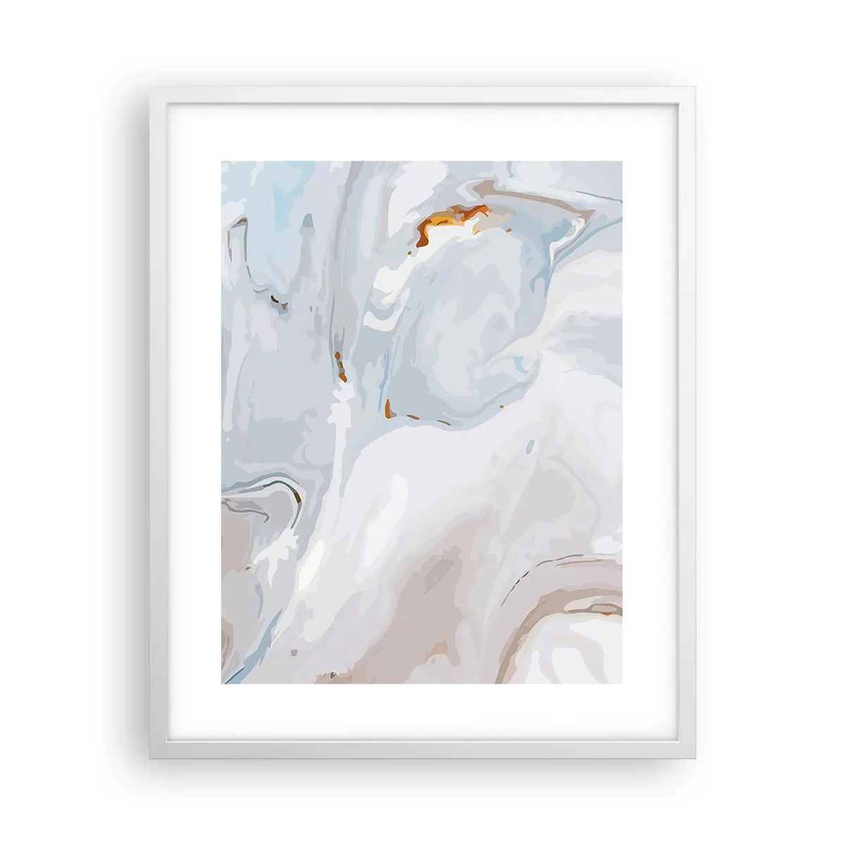 Plakat i hvid ramme - Hvid opløftet - 40x50 cm