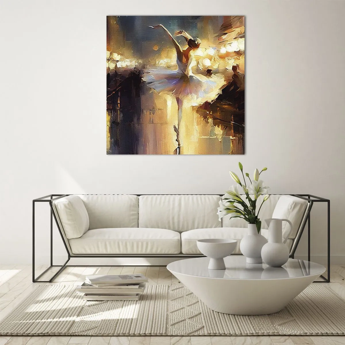 Billede på glas - Et mirakel på gaden - 70x70 cm