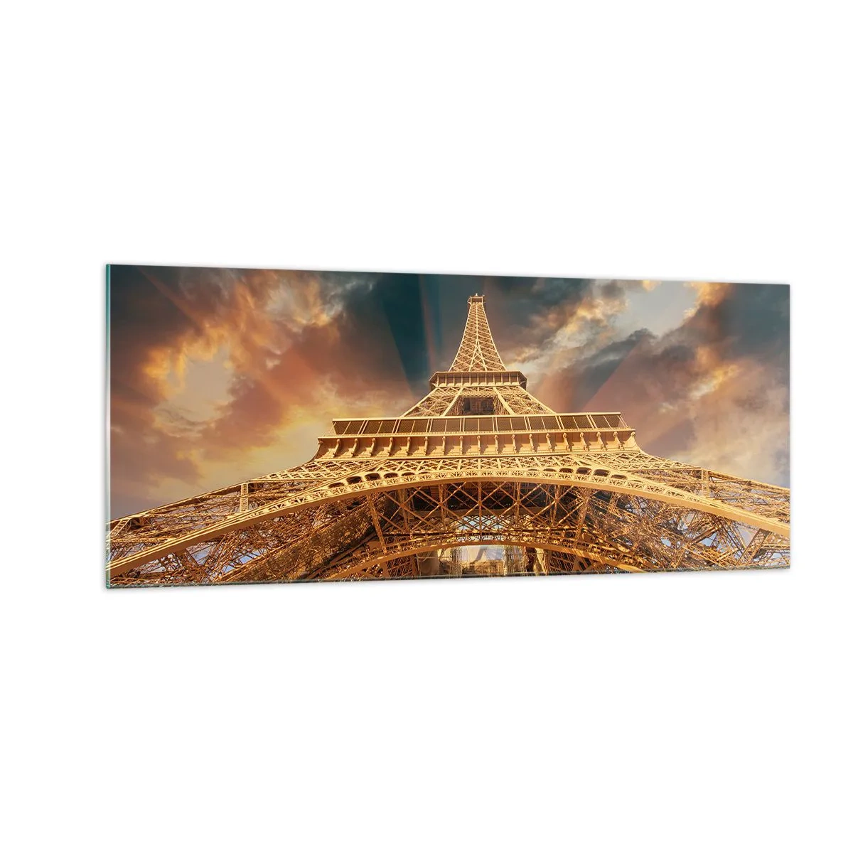 Billede på glas - Hvordan menneskeheden nåede himlen - 100x40 cm