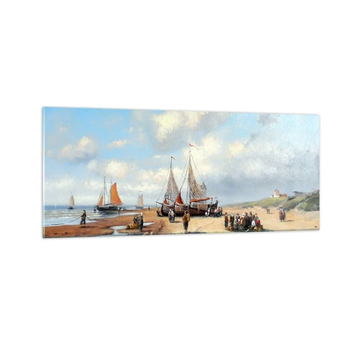 Billede på glas - Efter en vellykket fangst - 100x40 cm