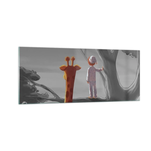 Billede på glas - Det sker virkelig - 100x40 cm