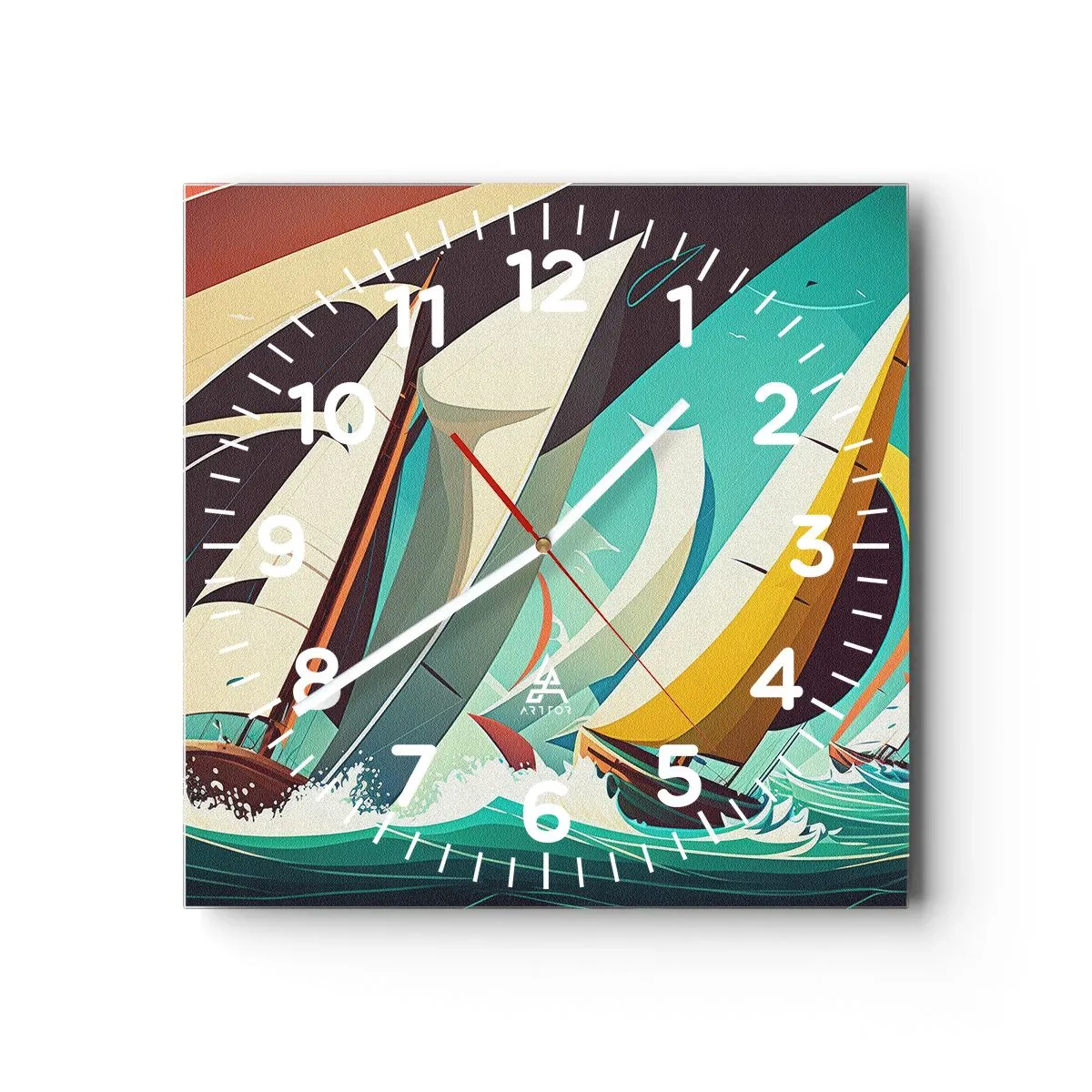 Vægur, Uret - Tæt på og personligt med elementerne - 40x40 cm