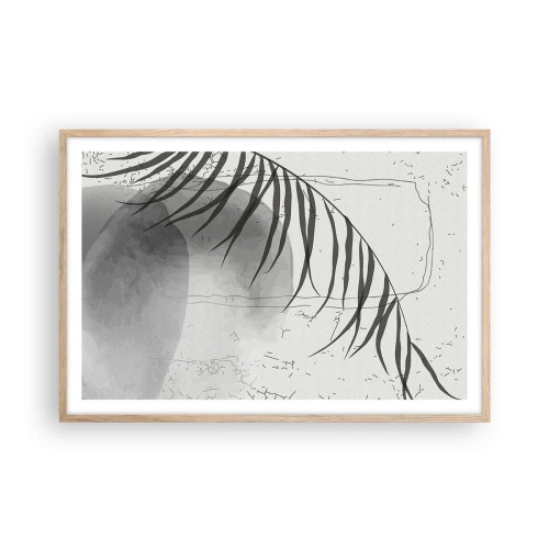 Plakat i ramme af lyst egetræ - Den subtile eksotisme i naturen - 91x61 cm