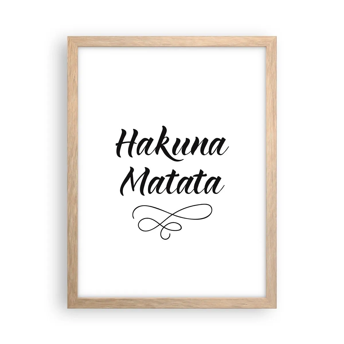 Plakat i ramme af lyst egetræ - Bedste råd - 30x40 cm