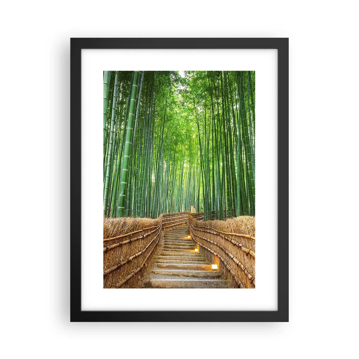 Plakat i sort ramme - Essensen af den asiatiske natur - 30x40 cm