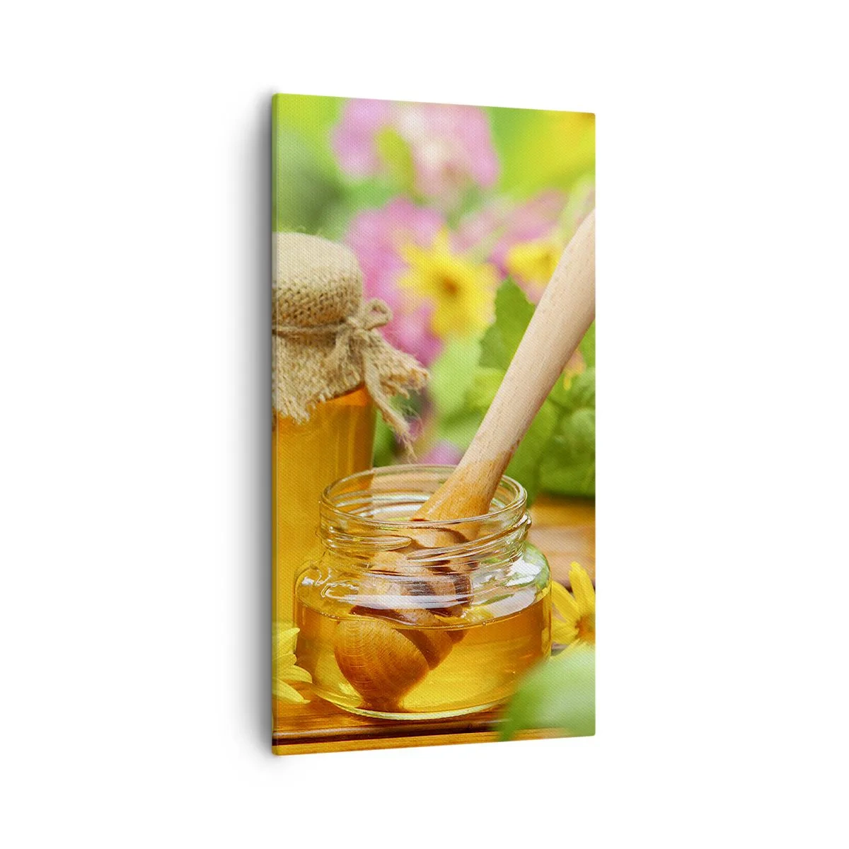 Lærredstryk - Billede på lærred - Sød og blomsteragtig - 55x100 cm