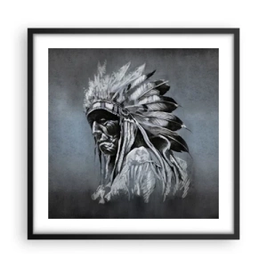 Plakat i sort ramme - Tilbage til rødderne - 50x50 cm