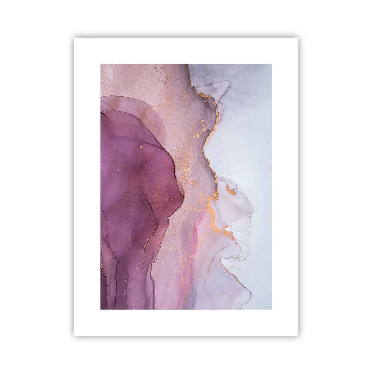 Plakat - Lilla og violette bølger - 30x40 cm