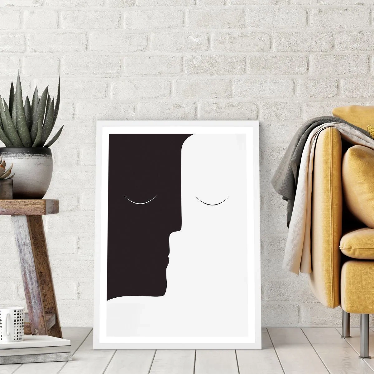 Plakat i hvid ramme - Modsætningernes enhed - 30x40 cm