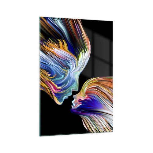 Billede på glas - Fusion af energi og lys - 70x100 cm