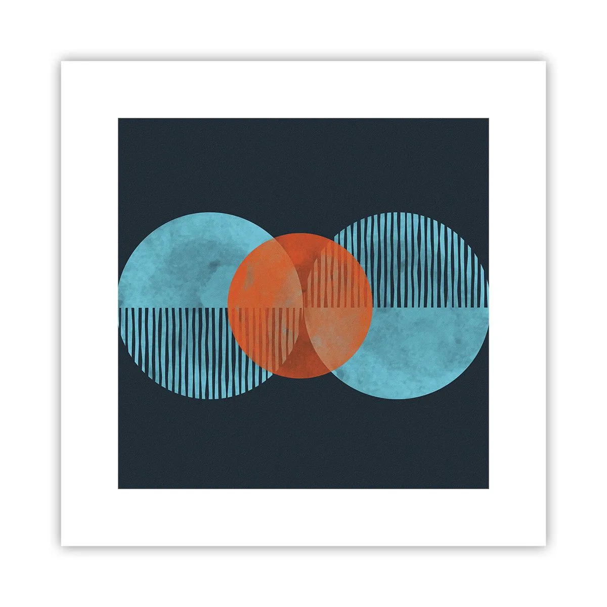 Plakat - Symmetrisk sammensætning - 30x30 cm