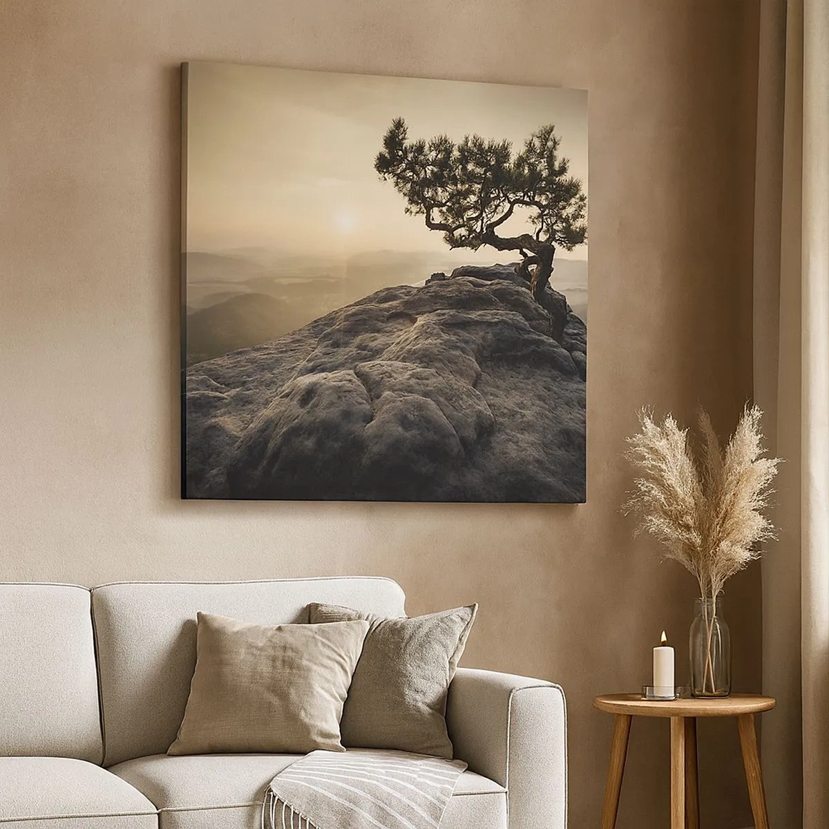 Lærredstryk - Billede på lærred - Livet vinder altid - 30x30 cm