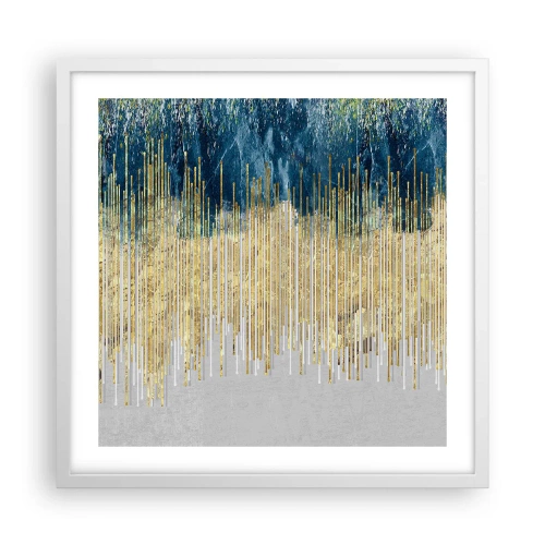 Plakat i hvid ramme - Forgyldt grænse - 50x50 cm