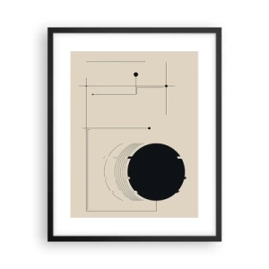 Plakat i sort ramme - Fjedrende og dynamisk komposition - 40x50 cm