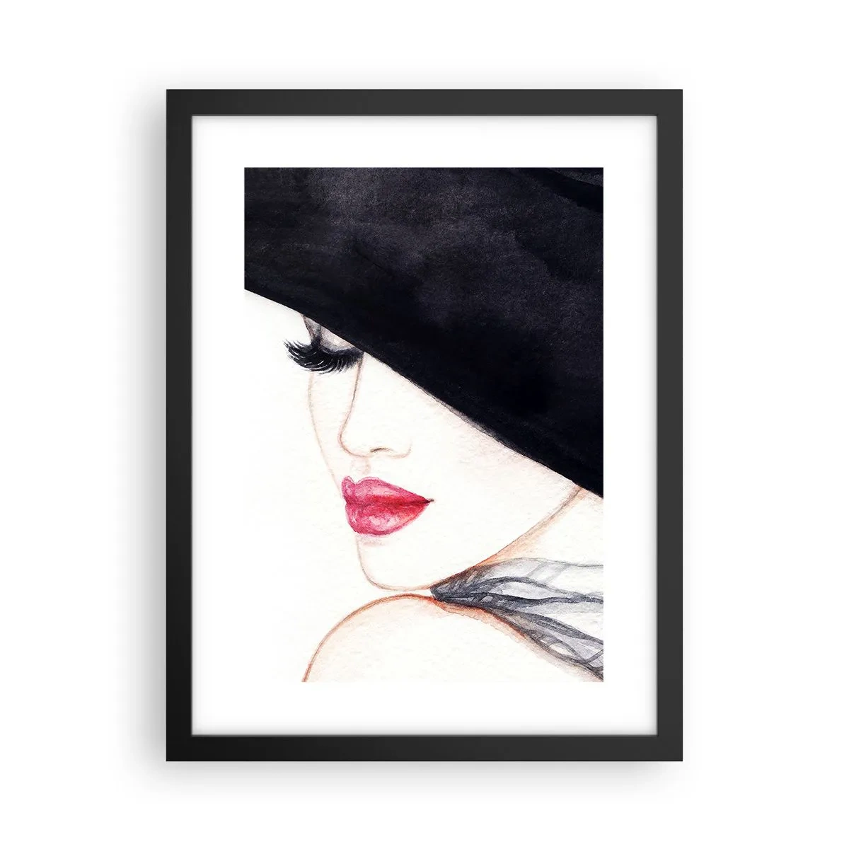 Plakat i sort ramme - Elegance og sensualitet - 30x40 cm
