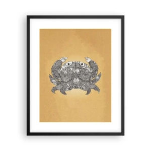 Plakat i sort ramme - Fortællinger om hr. krabbe - 40x50 cm