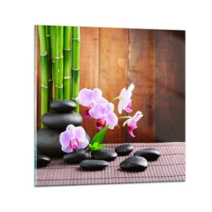 Billede på glas - Oplev Østens fornøjelser - 70x70 cm