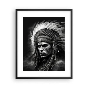 Plakat i sort ramme - Leder og kriger - 40x50 cm