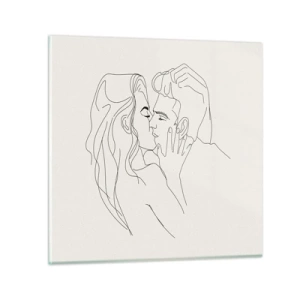 Billede på glas - Forviklet i følelser - 70x70 cm