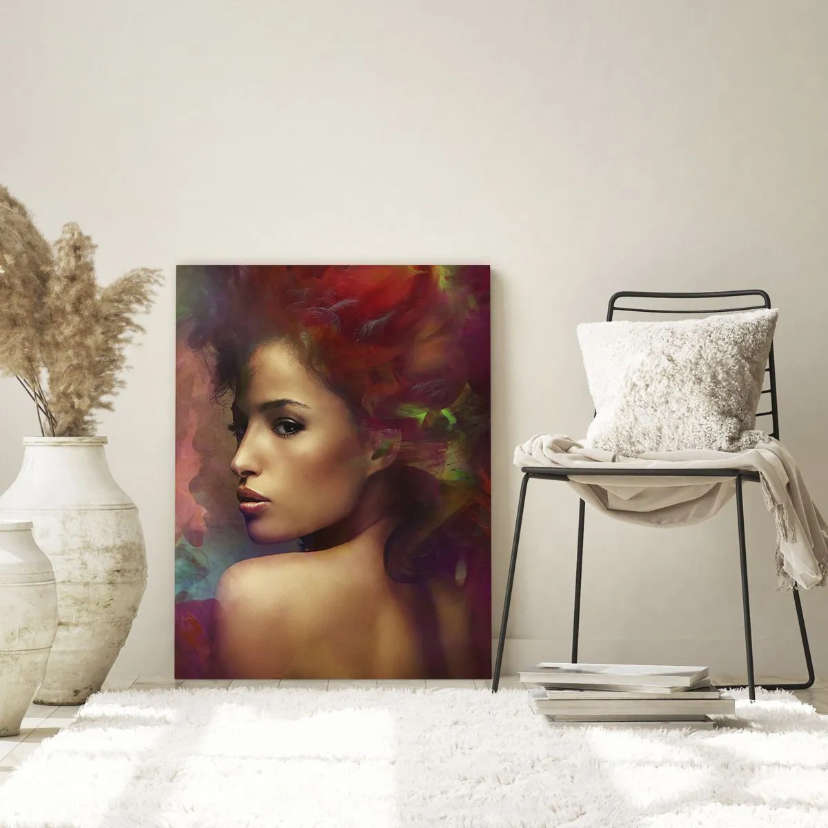 Billede på glas - Smukkere end en regnbue, sart som tåge - 80x120 cm