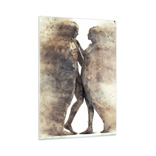 Billede på glas - Fra støv steg de til kærlighed - 50x70 cm
