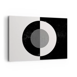 Lærredstryk - Billede på lærred - Harmoni i sort og hvidt - 100x70 cm
