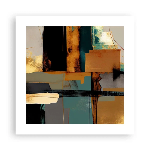 Plakat - Abstraktion - lys og skygge - 40x40 cm