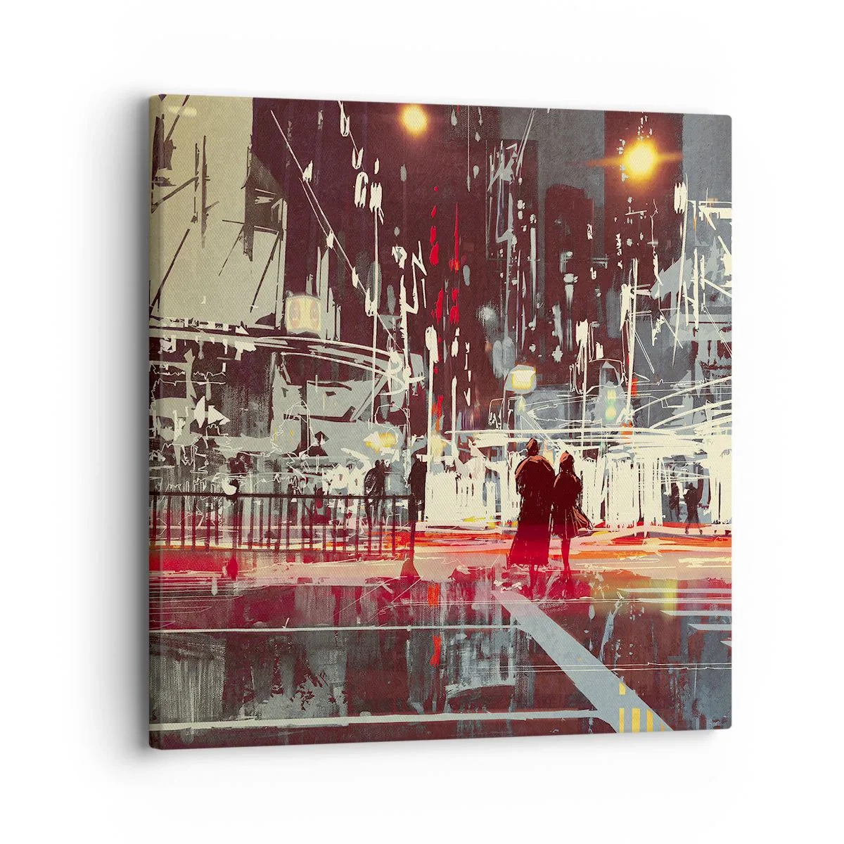 Lærredstryk - Billede på lærred - En storbyoverfart - 30x30 cm