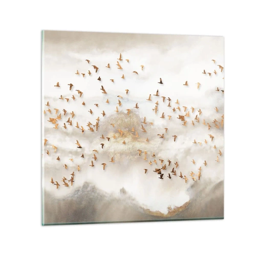 Billede på glas - Det er på tide... - 30x30 cm